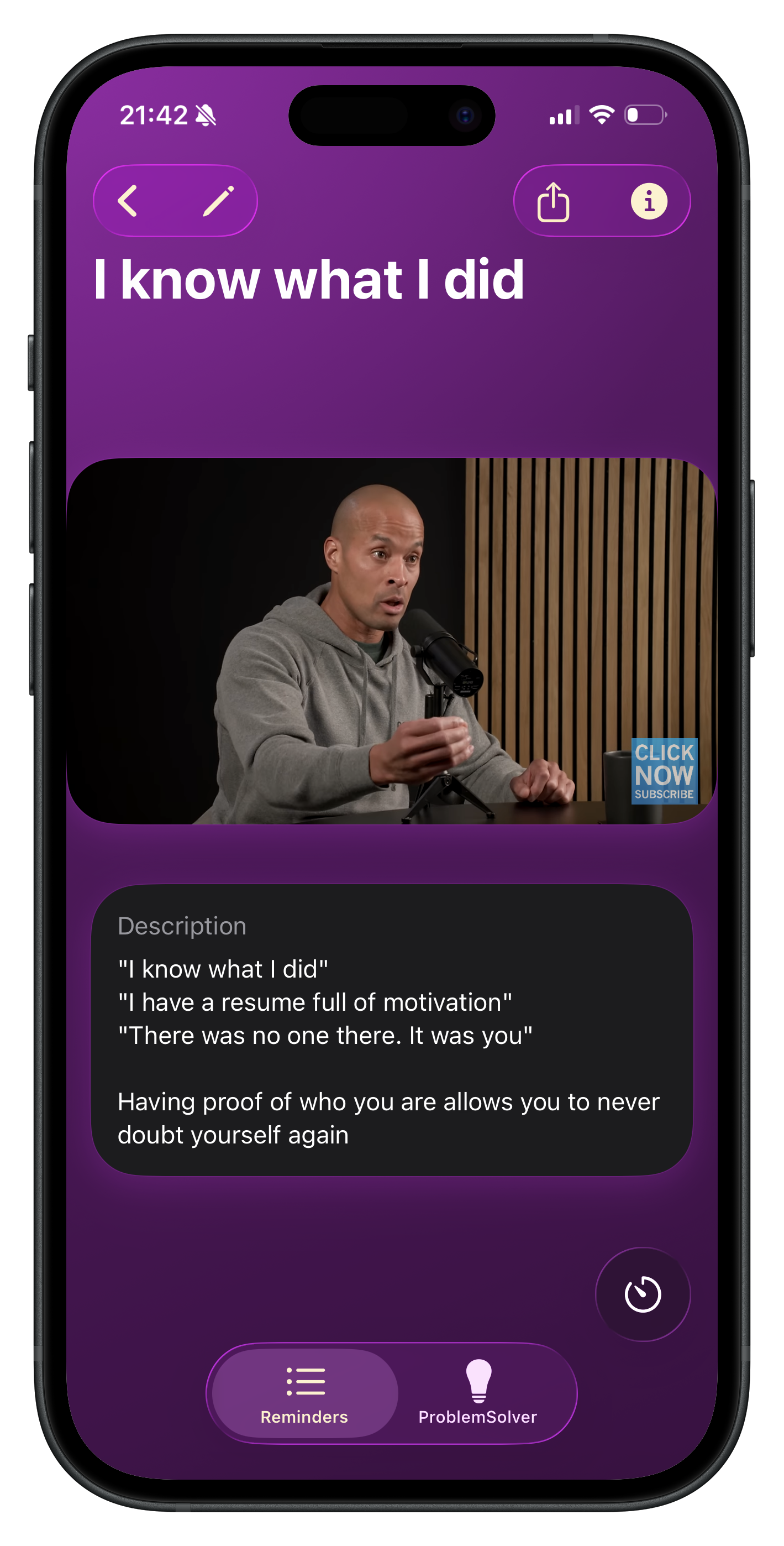 BetterSelf app screenshot